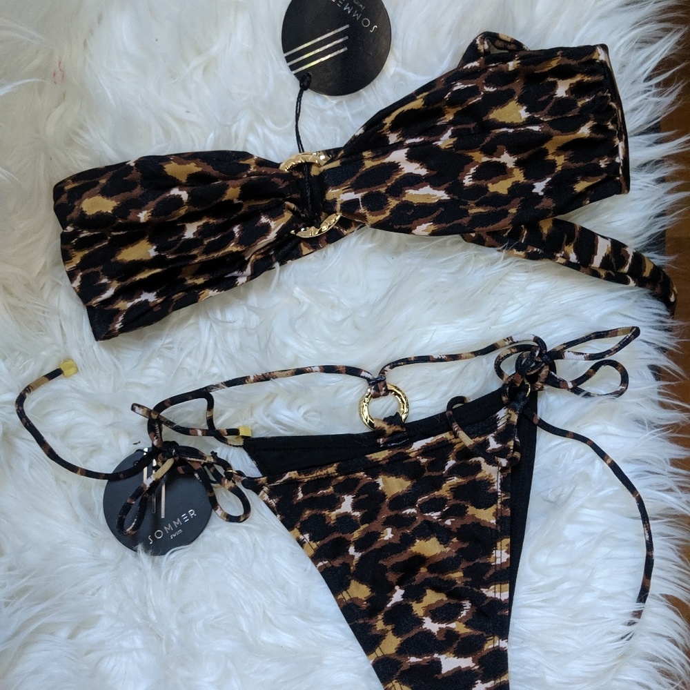 Sommer Swim Cece Top Small Leopard Luxe